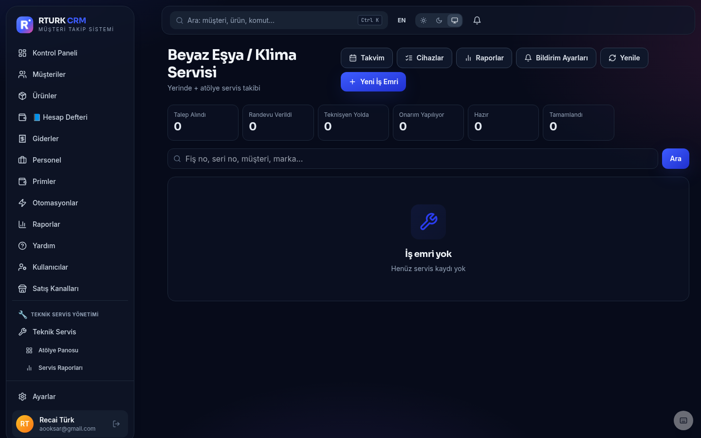 Beyaz eşya servis çağrıları