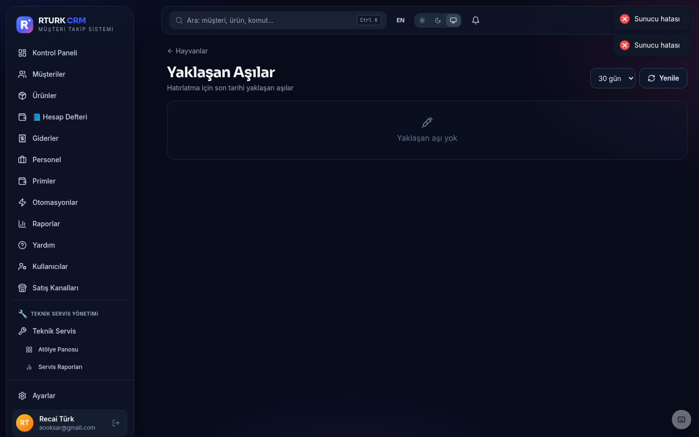 Veteriner aşı hatırlatma