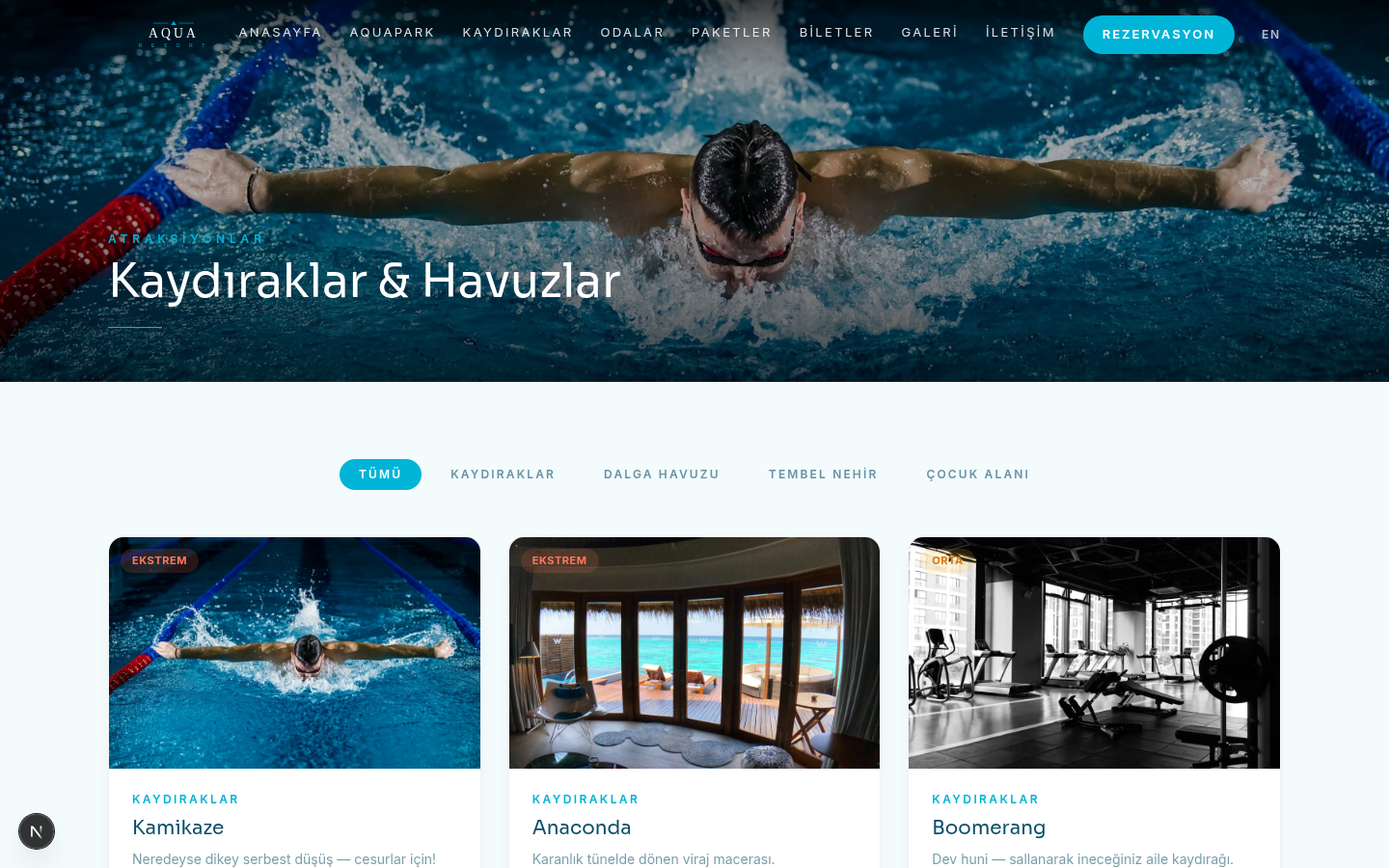 Kaydıraklar & Havuzlar